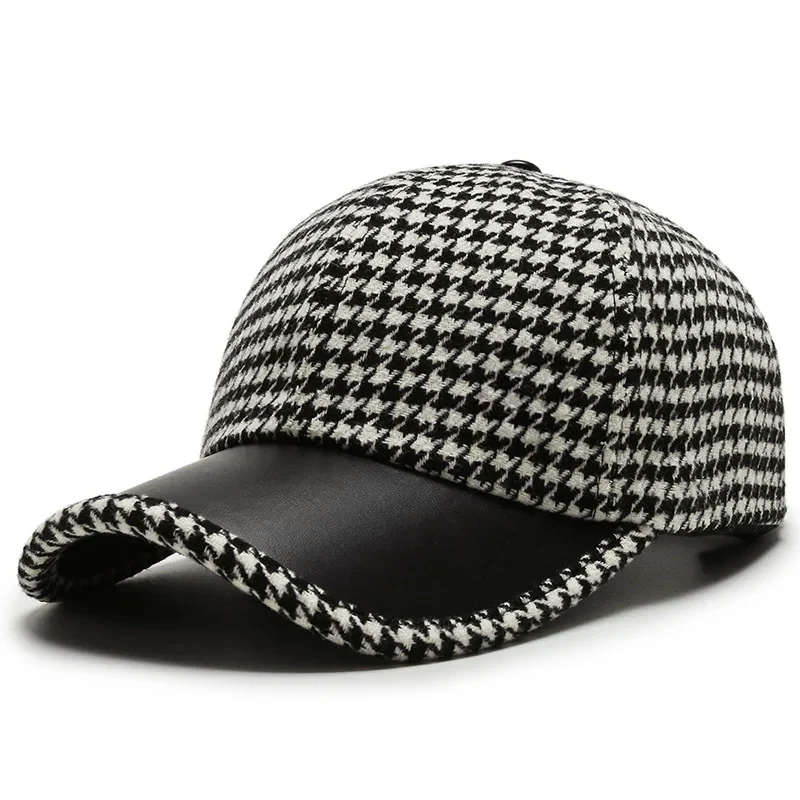 Mænds Kasket Houndstooth Design Justerbar 0