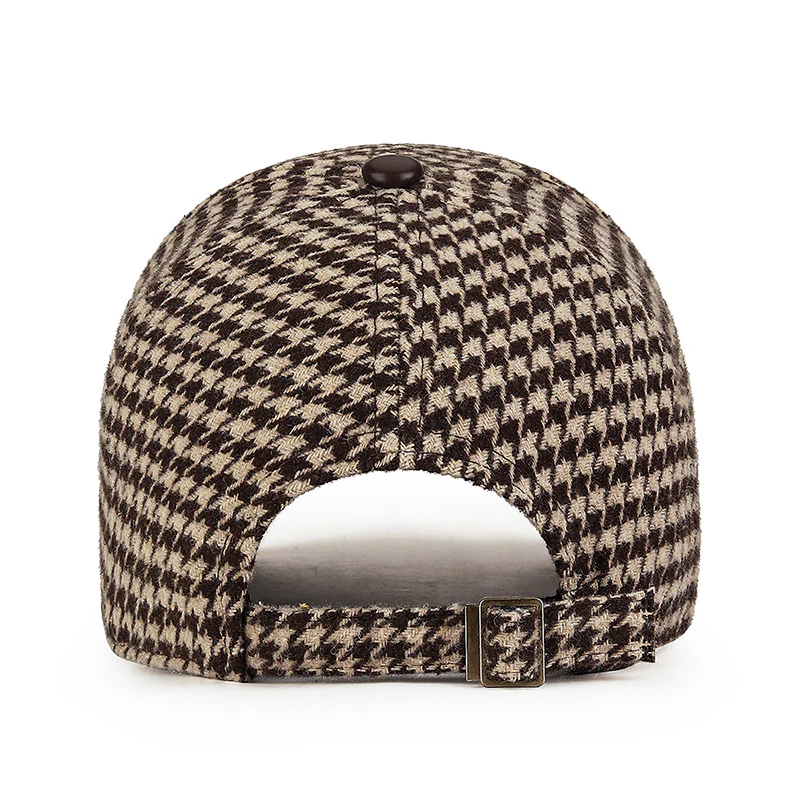 Mænds Kasket Houndstooth Design Justerbar 7