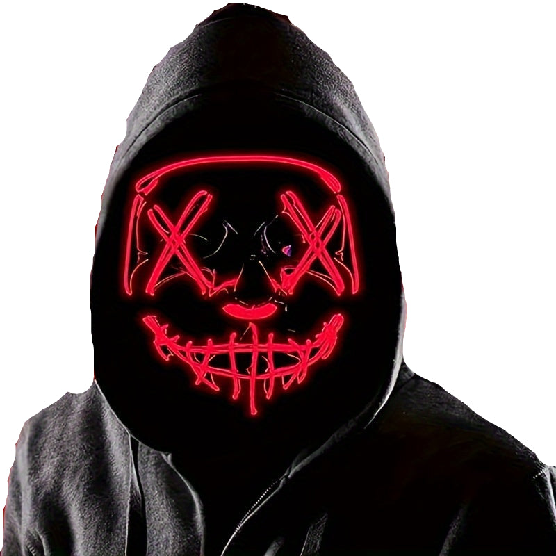 Mænds LED Halloween Maske Anonymt Design 0