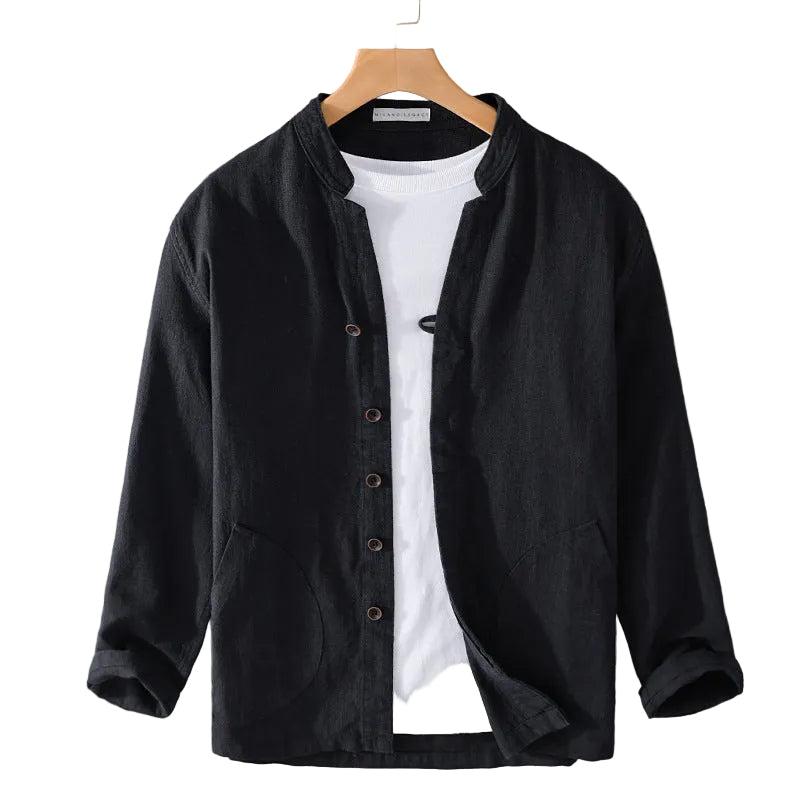 Mænds Linnedskjorte Løs Pasform 0