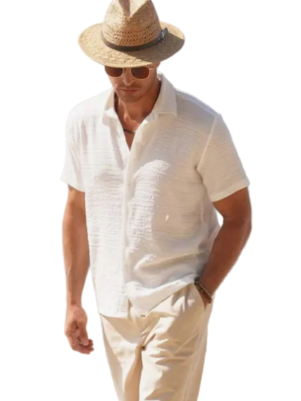 Mænds Linnedskjorte Moderne Stil 0