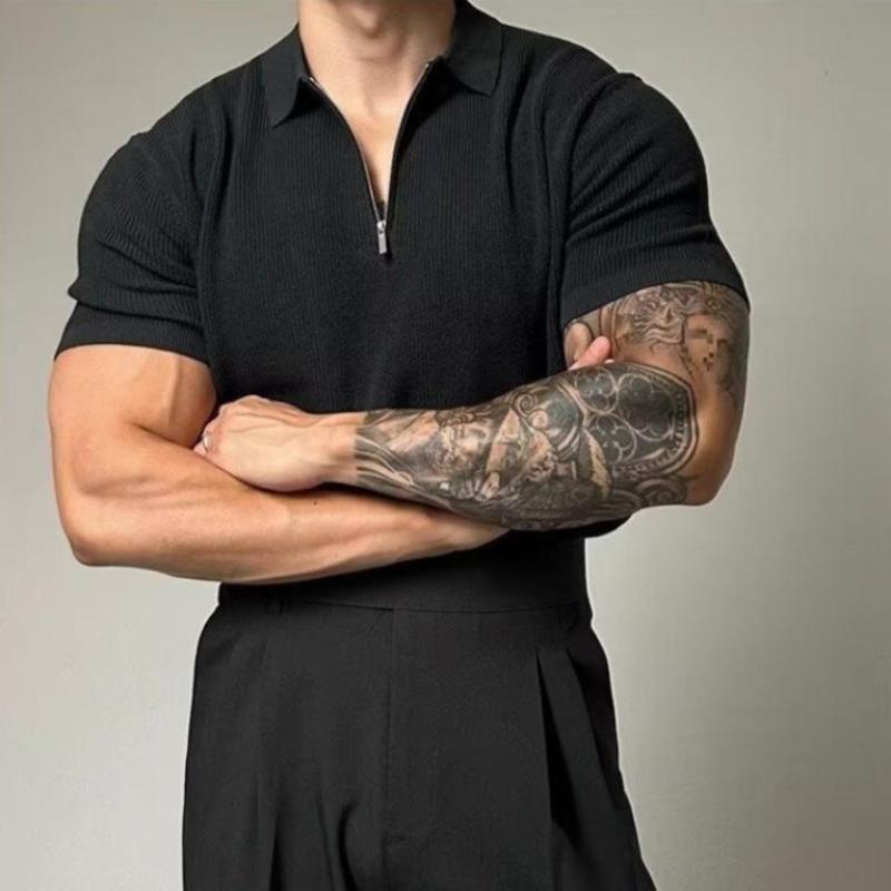 Mænds Muskelsweater med Lynlås og Moderne Design 4