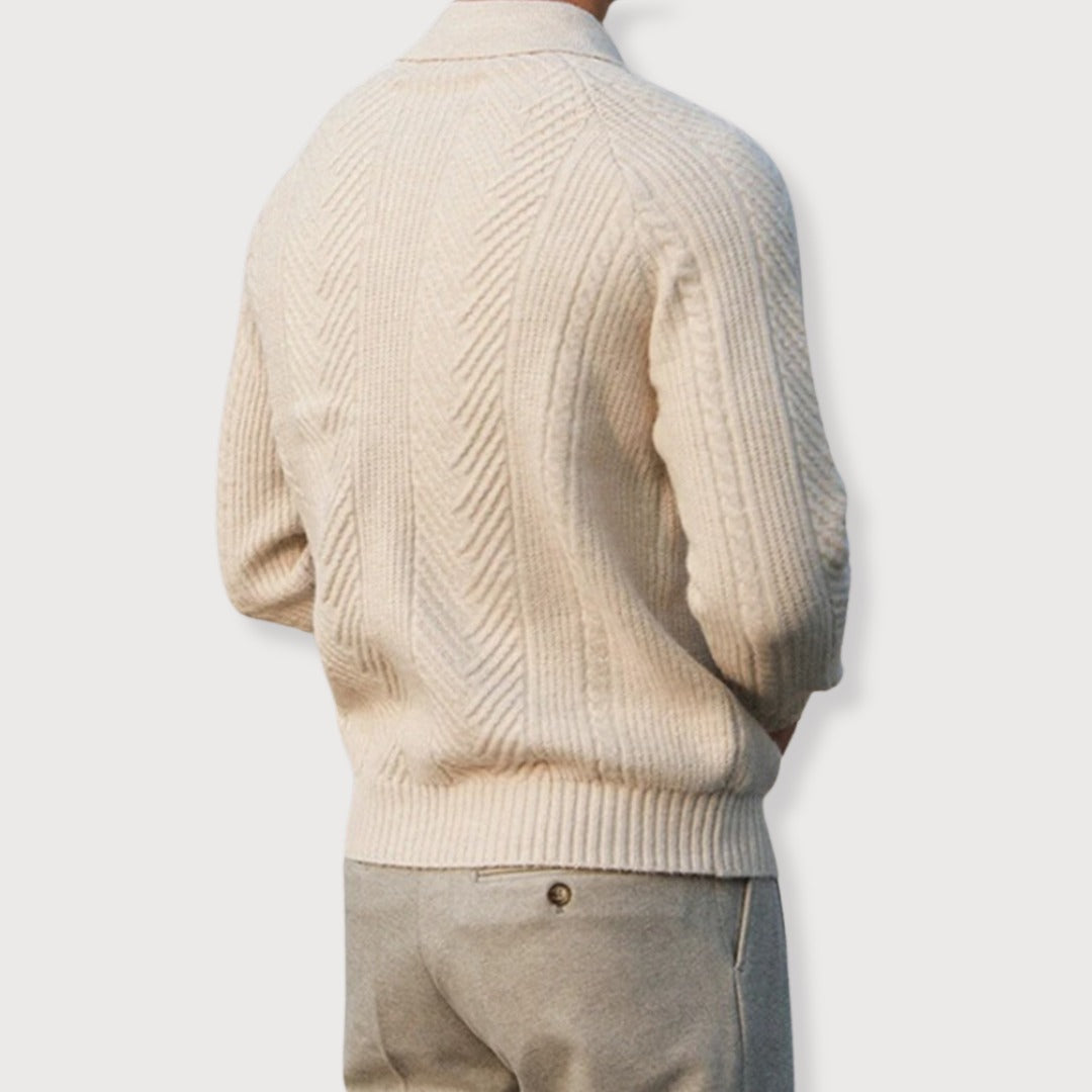 Mænds Poloshirt Klassisk Stil Ribbenstruktur 3