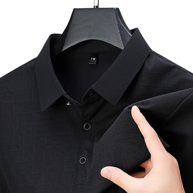 Mænds Poloshirt med Geometrisk Mønster 1