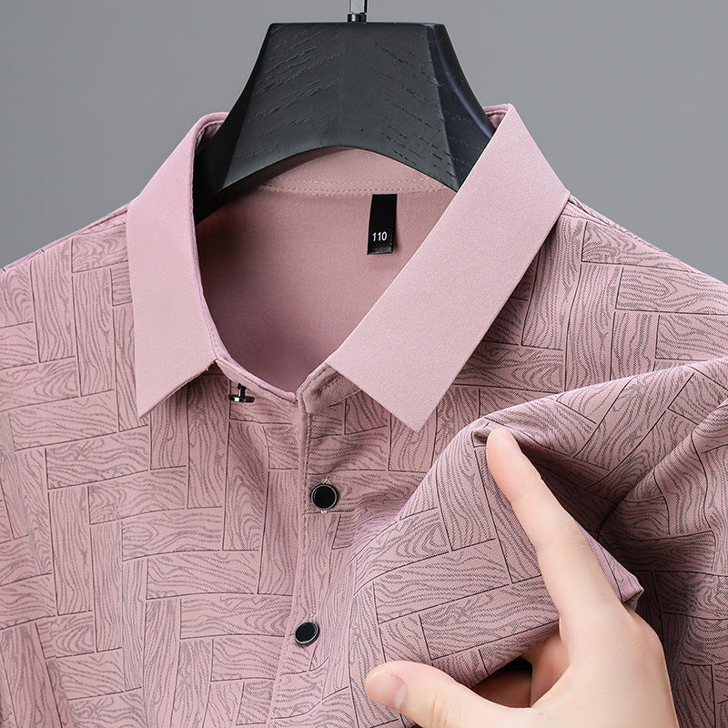 Mænds Poloshirt med Geometrisk Mønster 3