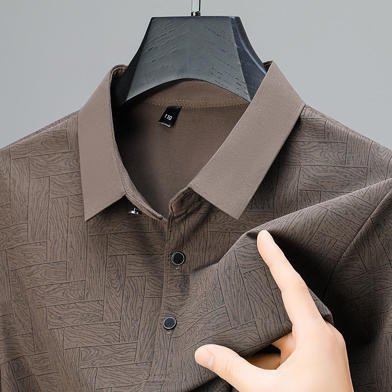 Mænds Poloshirt med Geometrisk Mønster 4