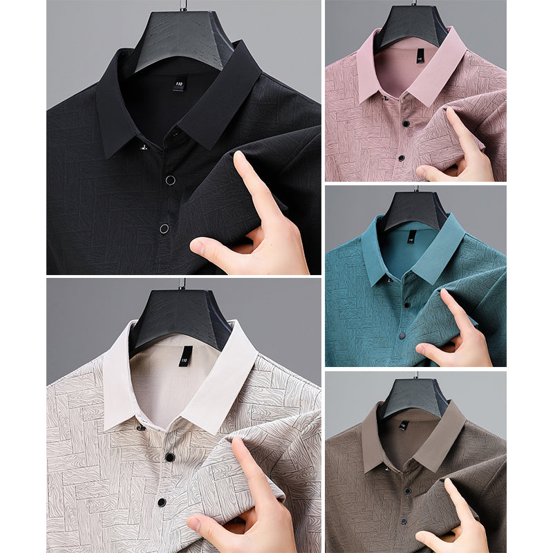 Mænds Poloshirt med Geometrisk Mønster 5