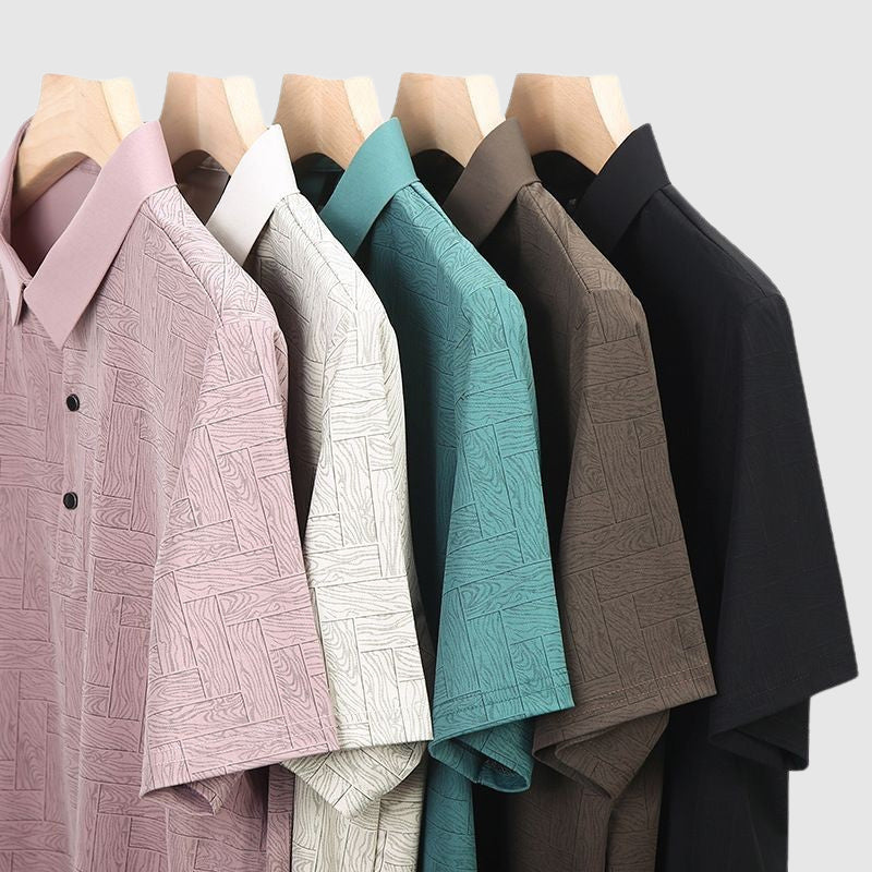 Mænds Poloshirt med Geometrisk Mønster 6