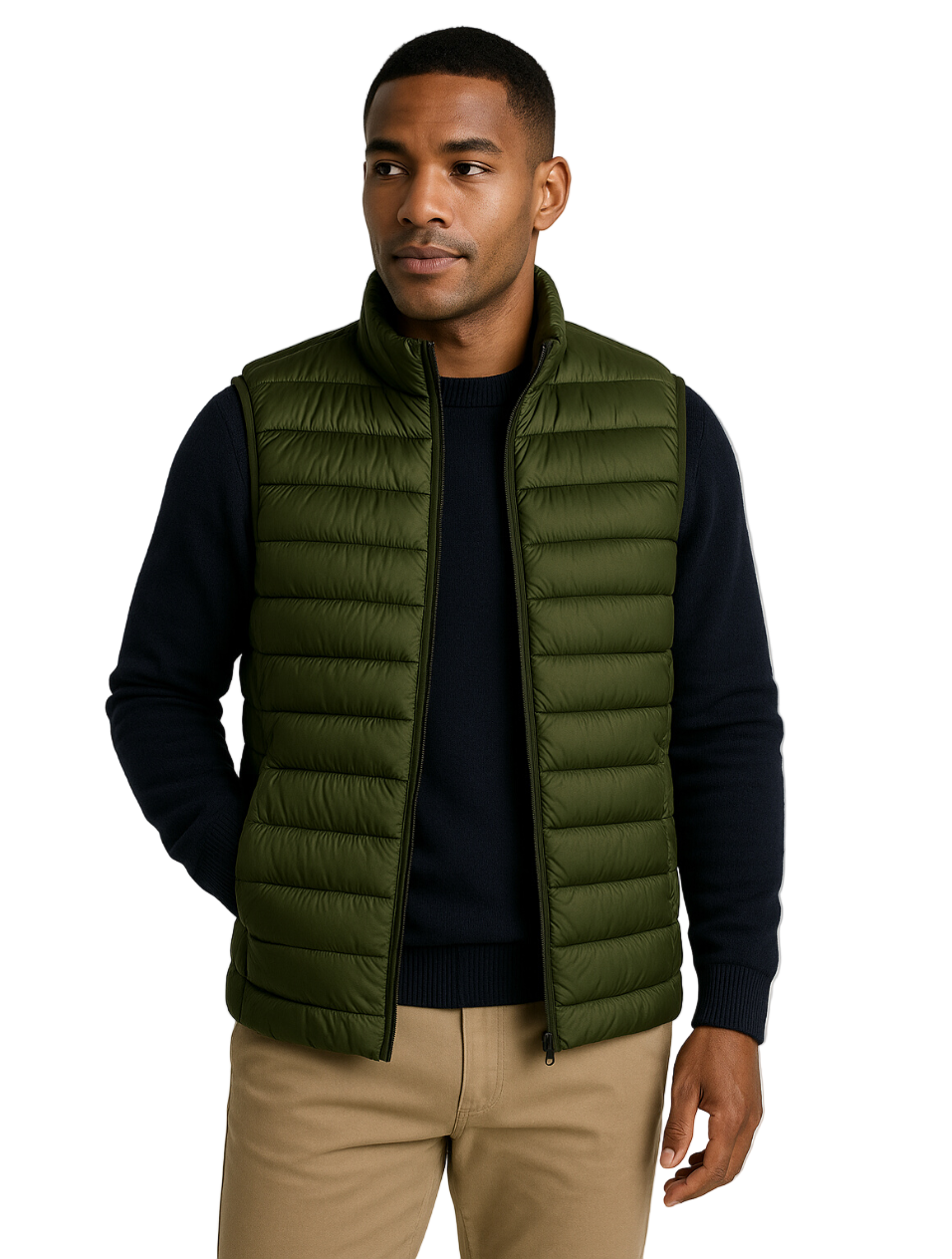Mænds Quiltet Bodywarmer Minimalistisk Stil 0