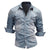 Mænds Retro Denim Skjorte med Knaplommer 7