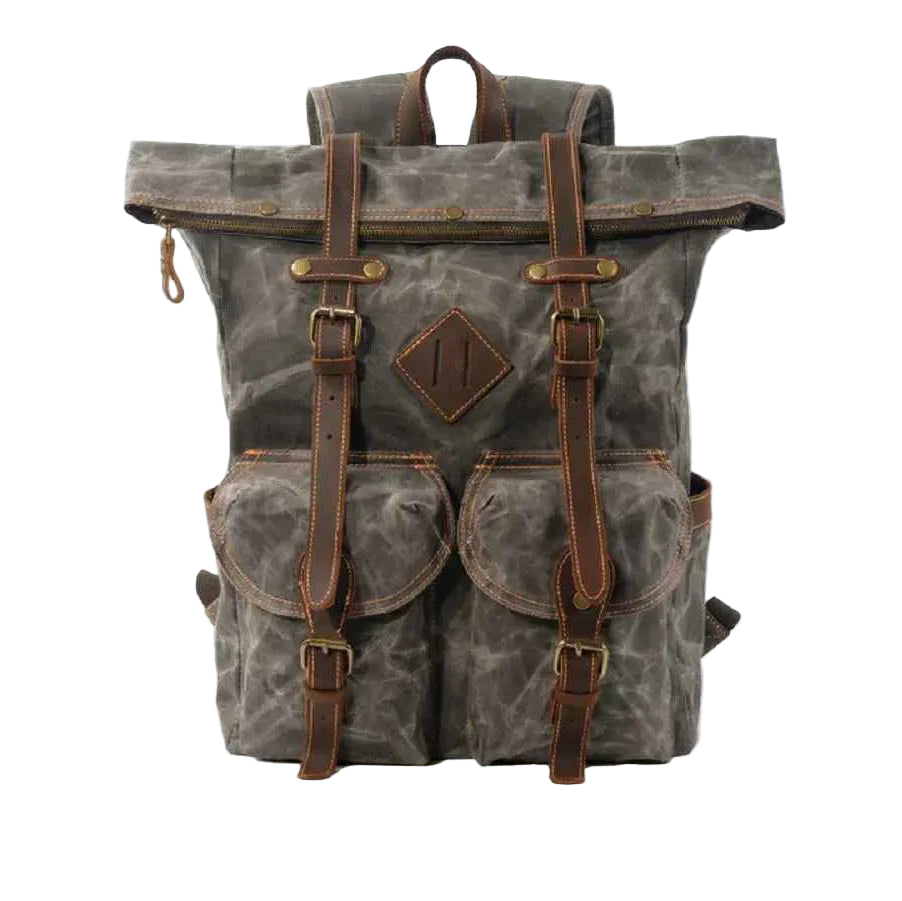 Mænds Rullerygsæk i Læder til Eventyr 0