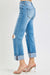 Mænds Straight Jeans Cuffed Mid Rise Denim 3