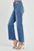 Mænds Straight Jeans Høj Talje Mørk Denim 3