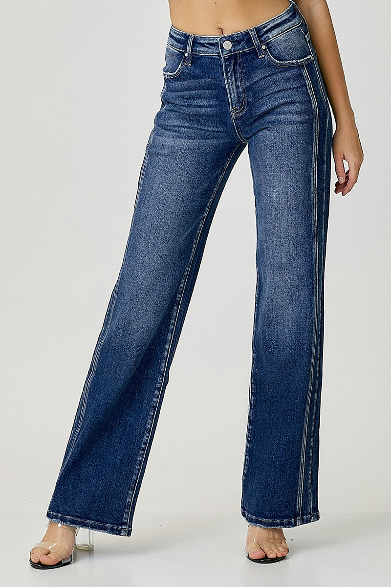 Mænds Straight Jeans Mid Rise Denim 1