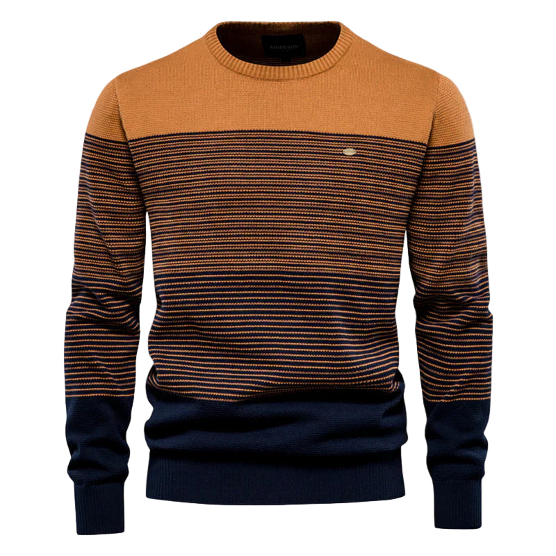 Mænds Stribet Sweater Trendy Design 0
