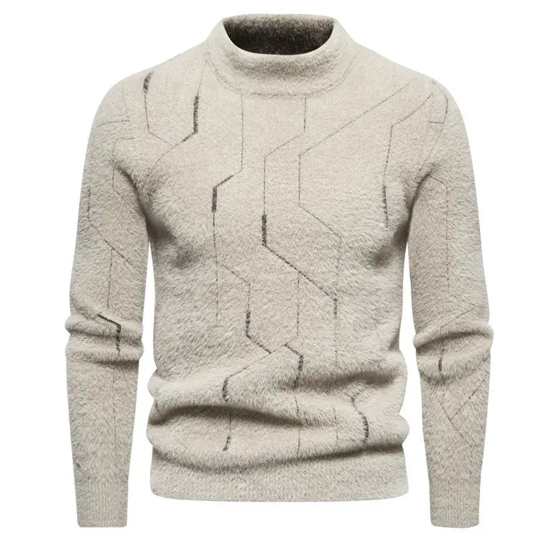 Mænds Strikkede Sweater Klassisk Stil Komfortabel Design 1