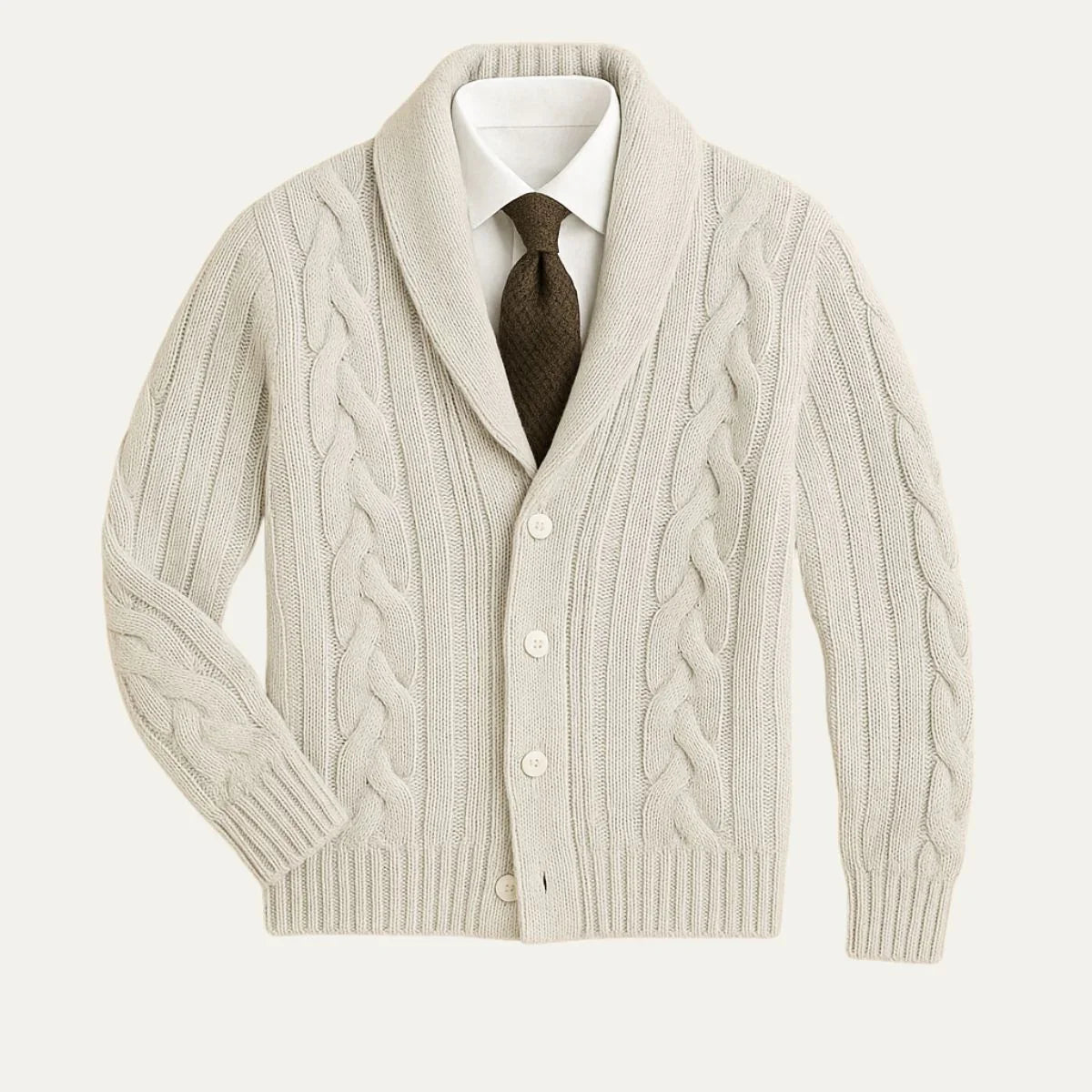 Mænds Strikket Cardigan i Stilfuld Design 4