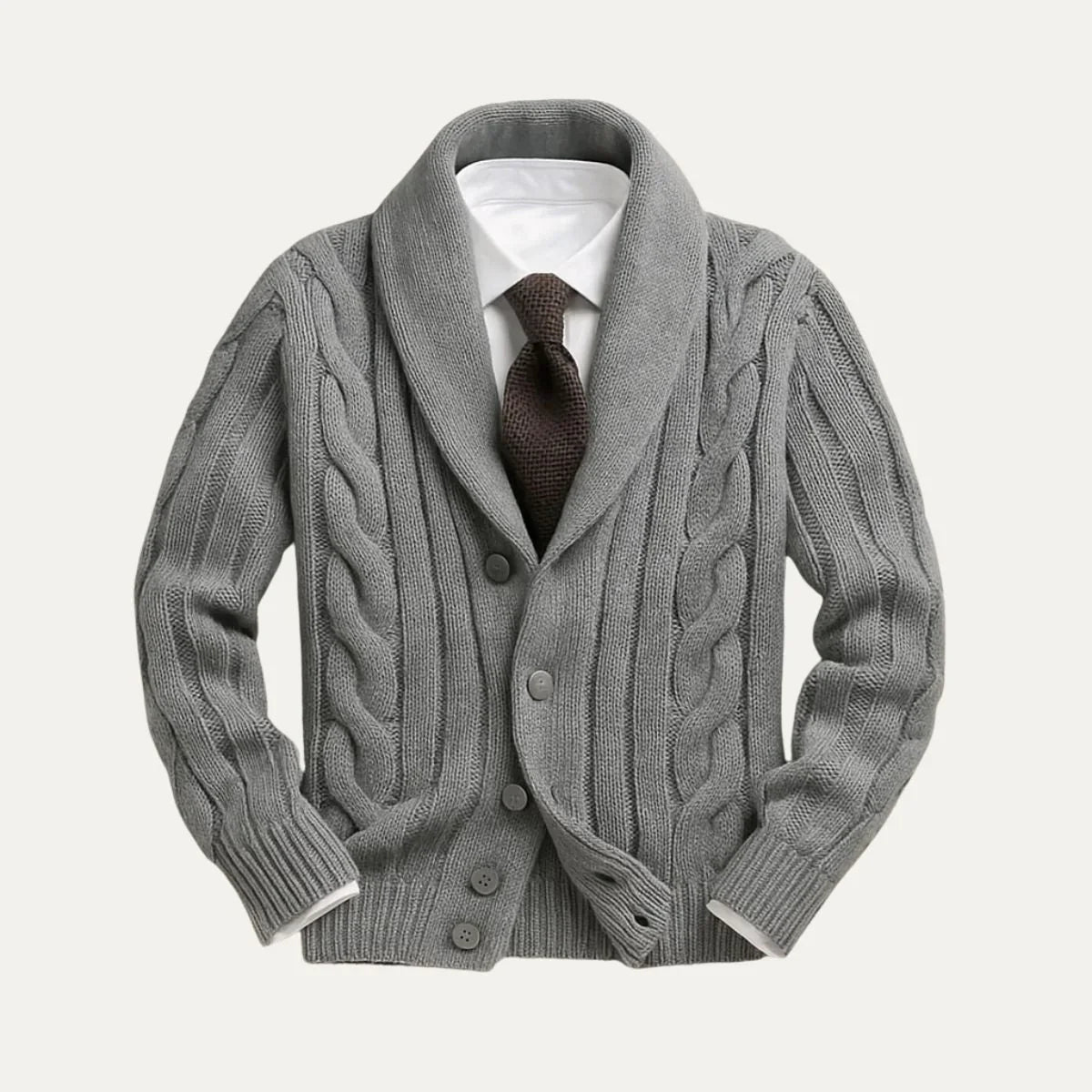 Mænds Strikket Cardigan i Stilfuld Design 5