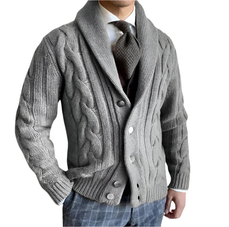 Mænds Strikket Cardigan i Stilfuld Design 9
