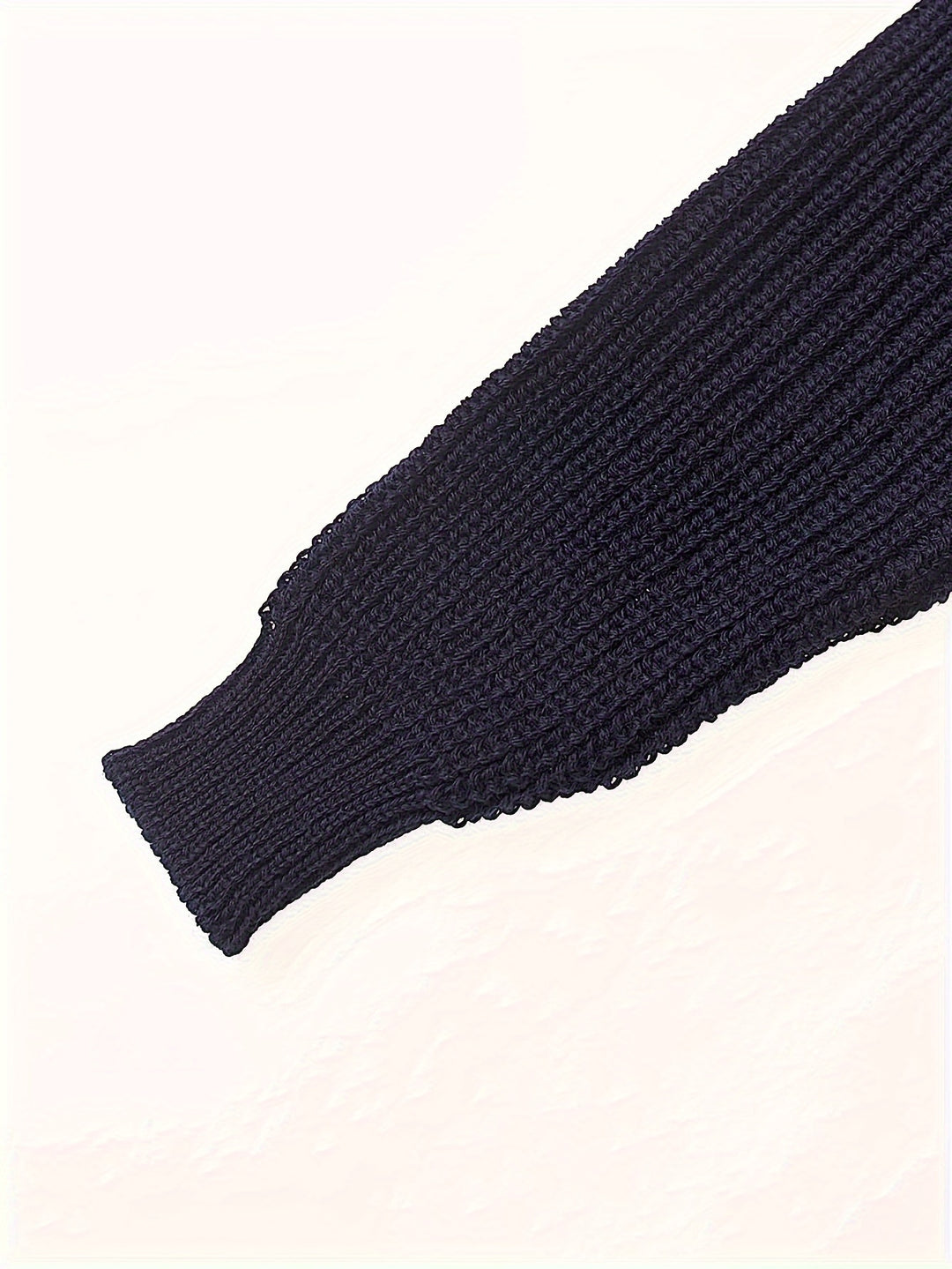 Mænds Strikket Sweater med Rund Hals Klassisk Stil 4