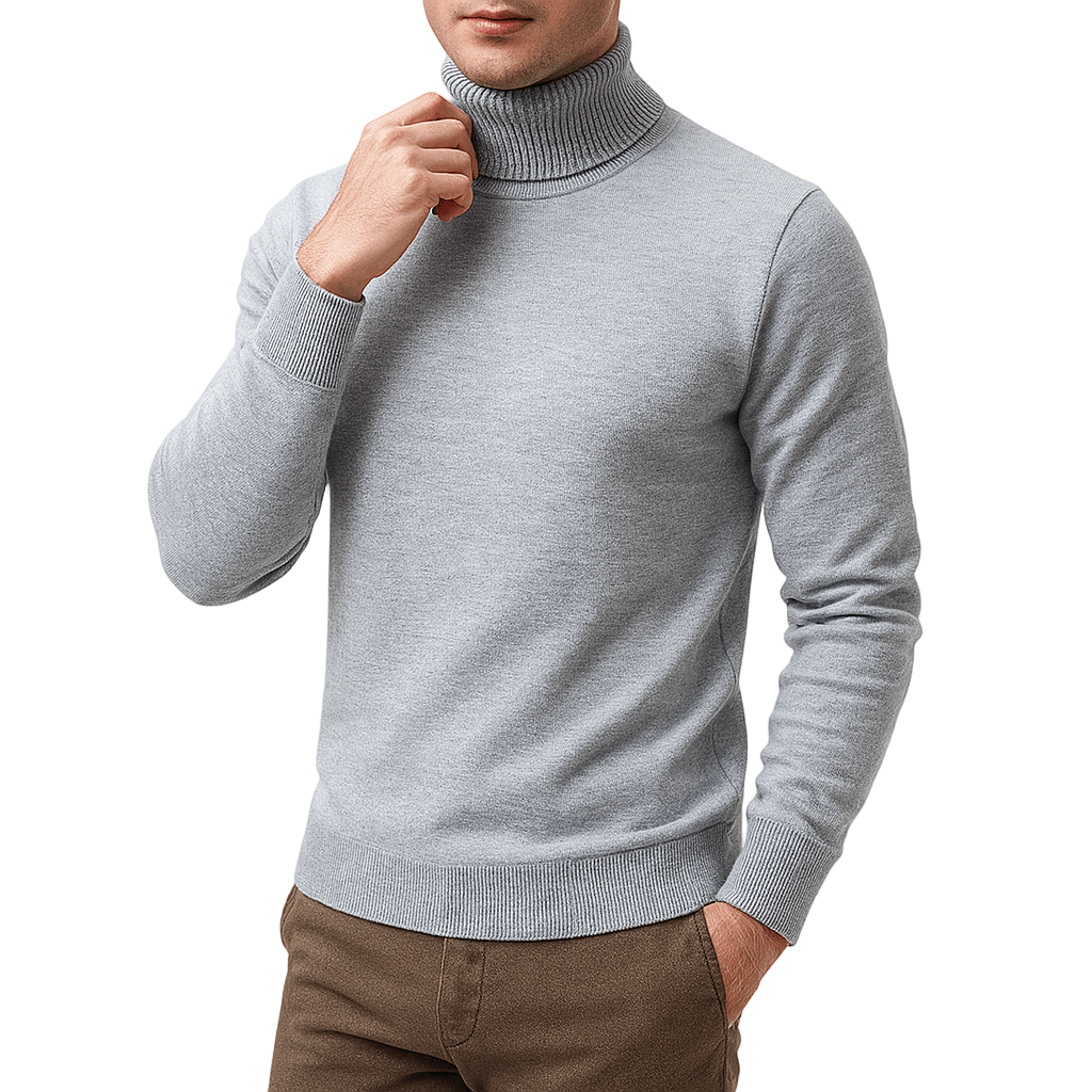 Mænds Turtleneck Sweater Minimalistisk Stil 0