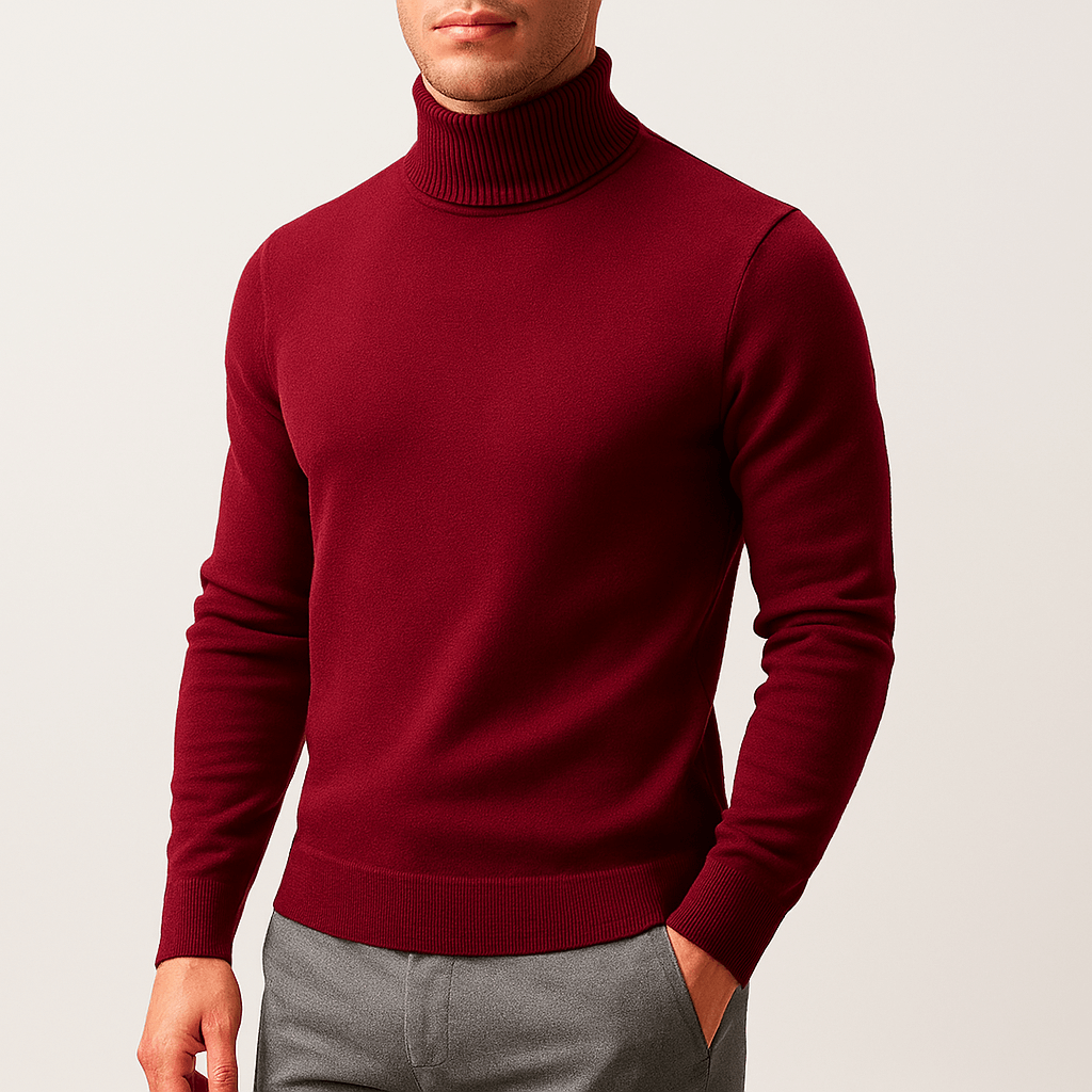 Mænds Turtleneck Sweater Minimalistisk Stil 2