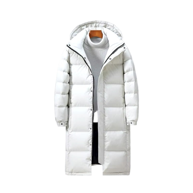 Mænds Vinterfrakke Lang Puffer Parka Med Slank Silhuet 0