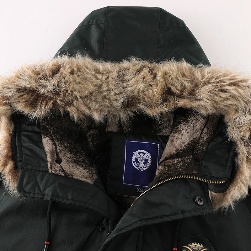 Mænds Vinterjakke Tyk Polstret 4