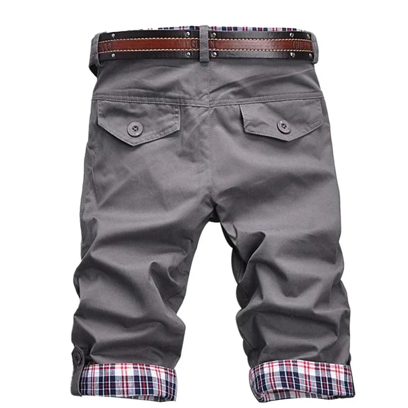 Herre Cargo Shorts Praktisk Design 100% Bomuld-3