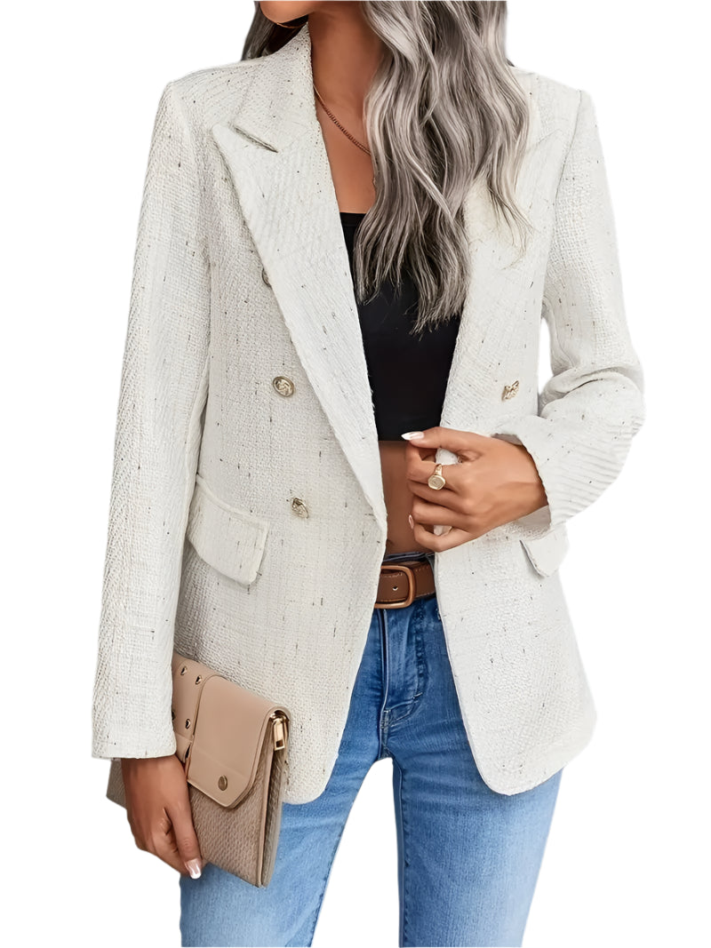 Kvinders Blazer Elegant Tweed Let Materiale-4