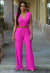 Kvinders Jumpsuit Trendy Åndbar Polyester-4