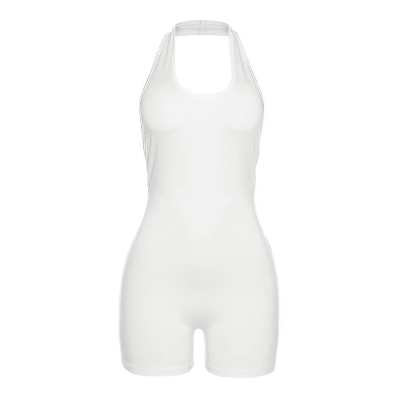 Kvinders Jumpsuit Halterneck Tætsiddende Polyester-5