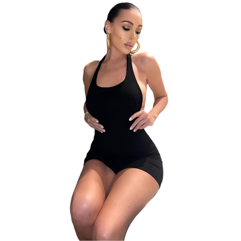 Kvinders Jumpsuit Halterneck Tætsiddende Polyester-1