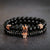 Onyx sten armbånd