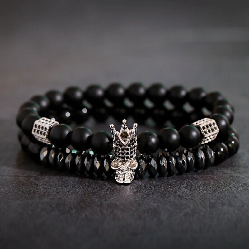 Onyx sten armbånd