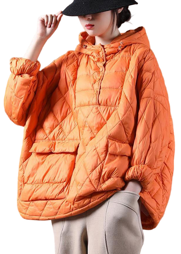 Plus Size Hooded Puffer Jacket for Women 0
