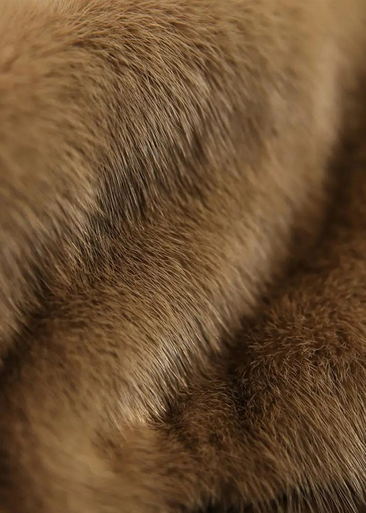 Plus Size V Neck Mink Hair Frakke med Lange Ærmer 4