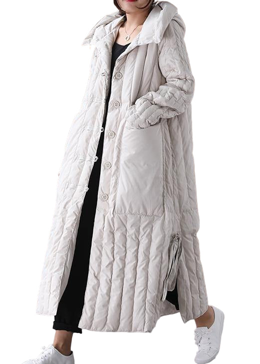 Plus Size Vinter Frakke med Hætte og Store Lommer 0