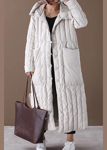 Plus Size Vinter Frakke med Hætte og Store Lommer 3