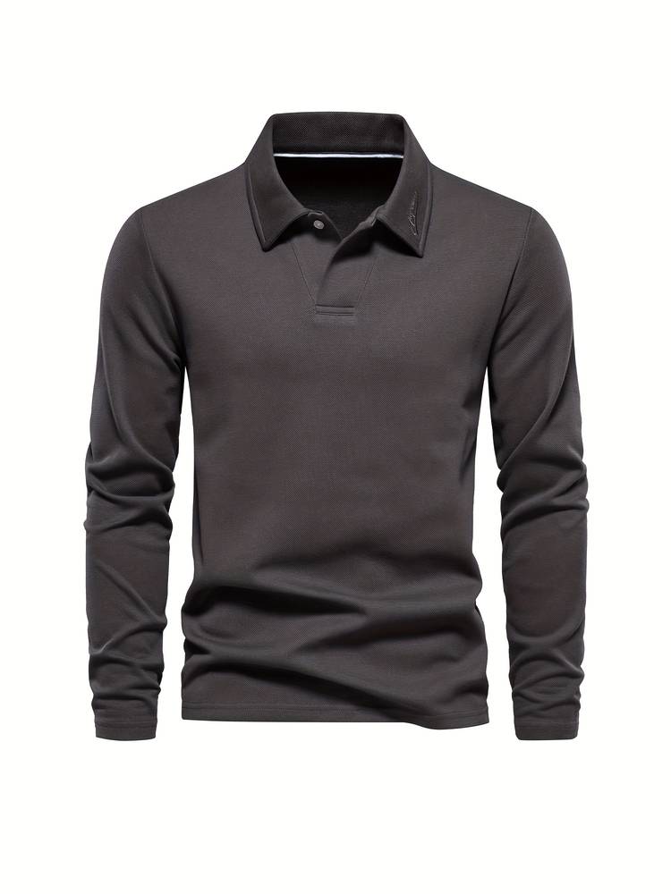 Poloshirt Til Mænd Klassisk Krave Blødt Og Åndbart Materiale 3