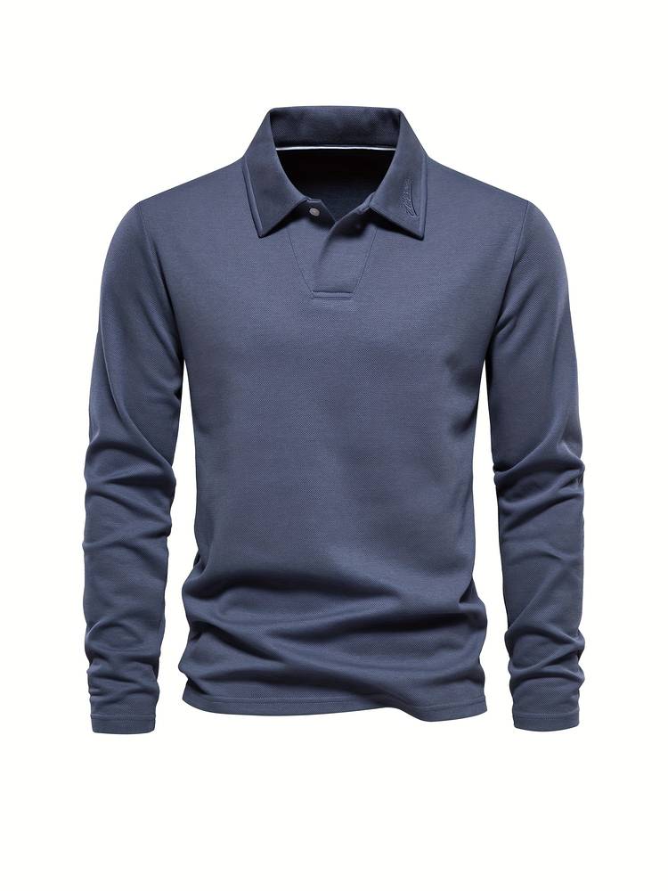 Poloshirt Til Mænd Klassisk Krave Blødt Og Åndbart Materiale 6