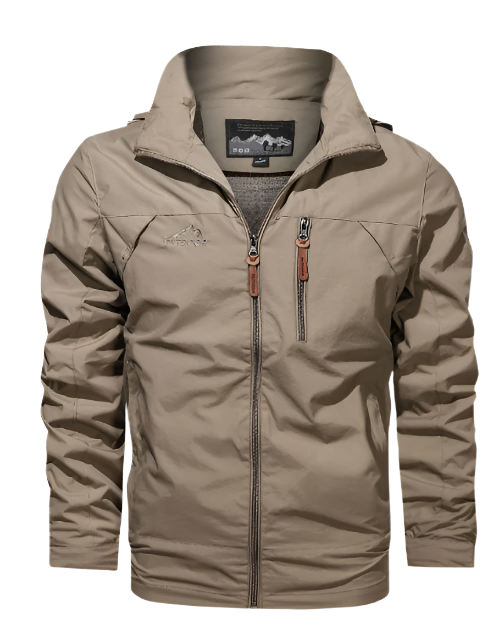 Variant image for Herre Regnjakke Vandtæt Vindafvisende Med Justerbar Hætte-19