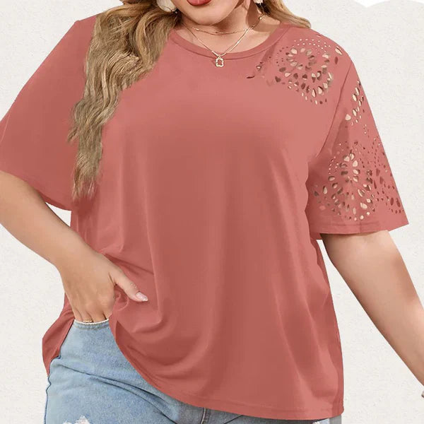 Variant image for Kvinders T-shirt med Chiffon Halslinje Blød Bomuld-9