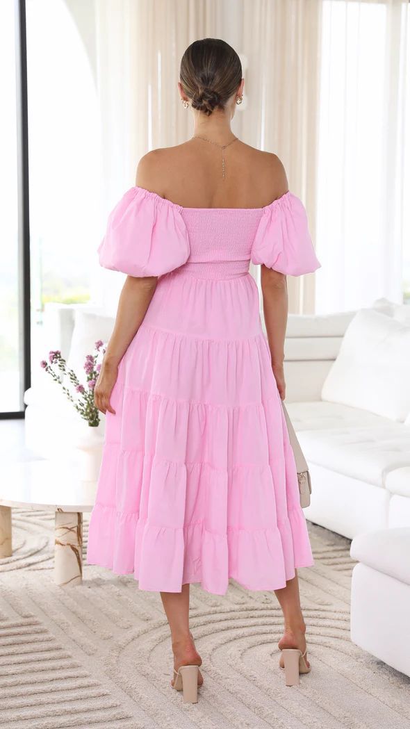 Kvinders Midi Kjole Off-Shoulder Blødt Stof Elegant Design-4