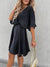 Damer Mini Kjole Elegant V-hals Slim Fit Bæredygtige Materialer 5