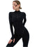 Dame Jumpsuit Bodycon Elegant Polyester med Lange Ærmer O-hals-1