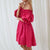 Damekjole Off-Shoulder Mini Med Korte Pofmuffer Polyester-2