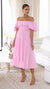 Kvinders Midi Kjole Off-Shoulder Blødt Stof Elegant Design-2