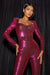 Buksedragt Damer Elegant Langærmet Polyester Tætsiddende Design-6