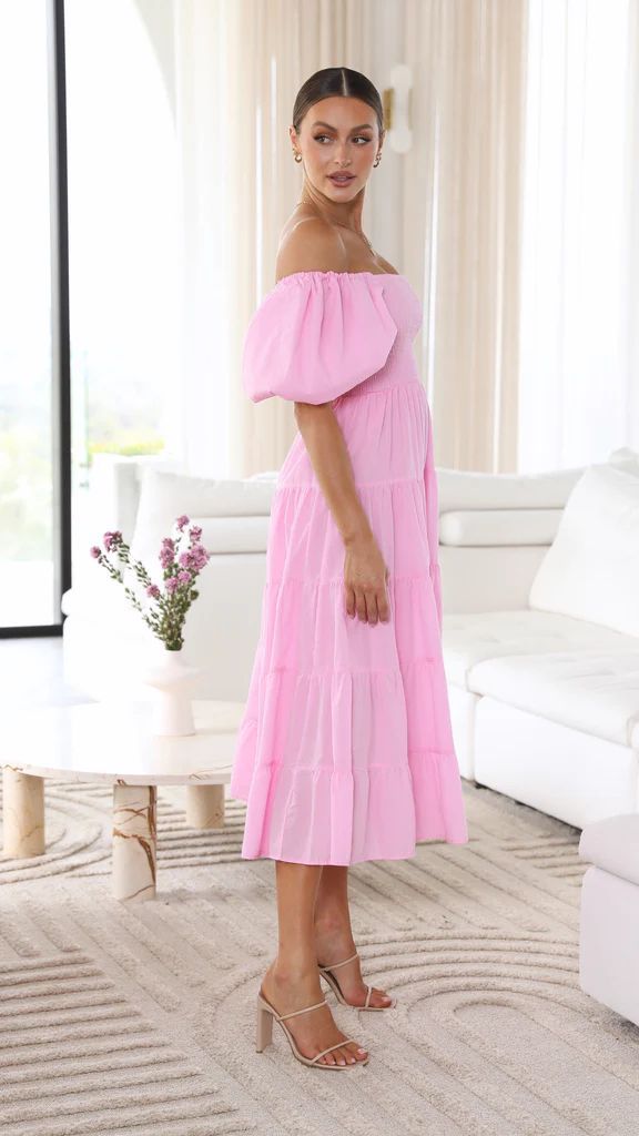 Kvinders Midi Kjole Off-Shoulder Blødt Stof Elegant Design-3